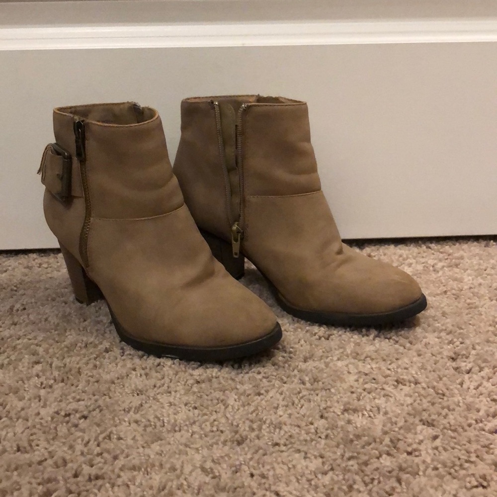 Tan booties